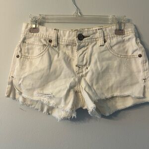 Free People White Shorts Size W24